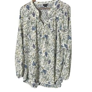 Mod Lusive Top XL Retro Floral Bloomcore Ruffle‎ Y2K Boho Fairy Sheer Butterfly